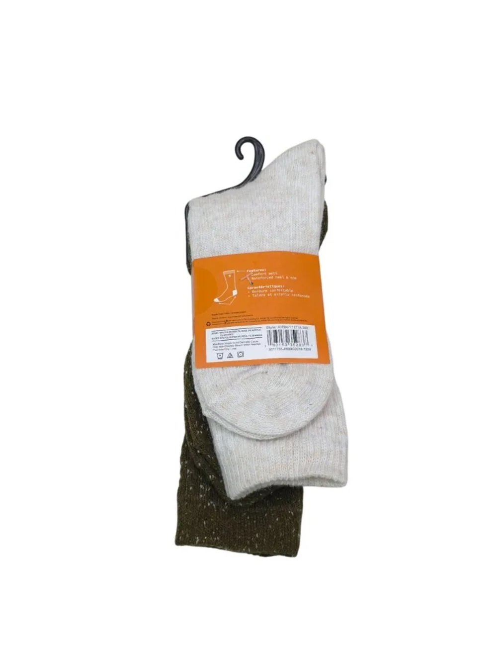 Timberland Womens Wool Blend Boot Socks 2 Pairs Green & Cream US 6.5-9.5